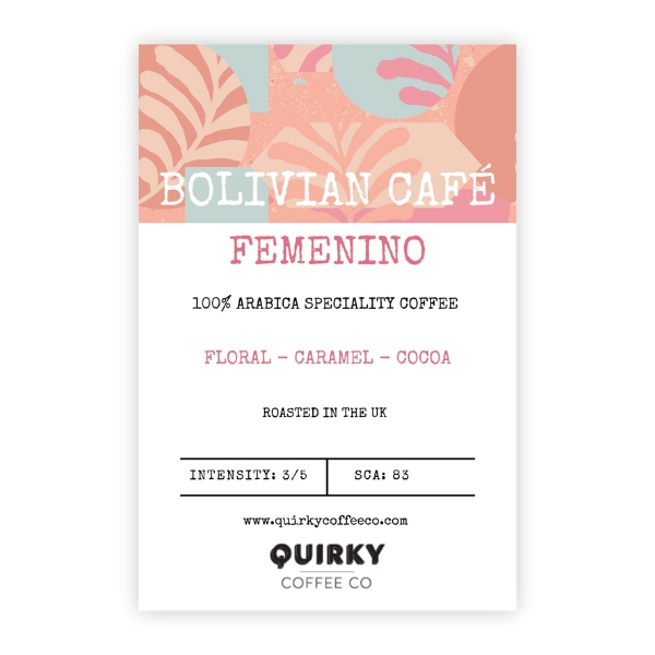 bolivian cafe femenino label