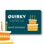 coffee gift car -happy birthday